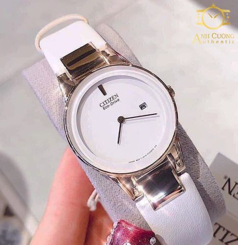 Đồng hồ Citizen Axiom White Dial Ladies Casual Watch GA1053-01A