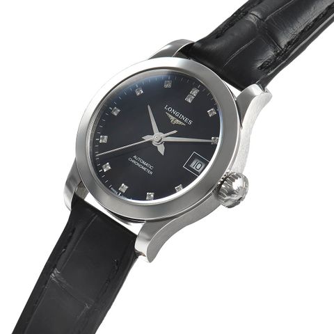 Longines Record Black Diamond L2.320.4.57.2 ( L23204572 )