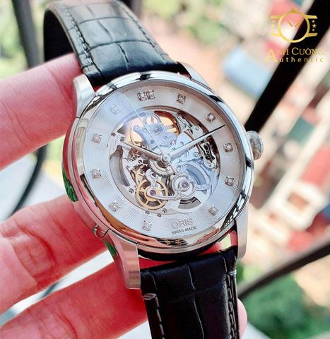 Đồng hồ Oris Artelier Skeleton Diamonds 73476704019LS