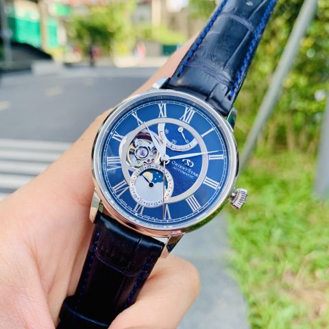 Orient Star Classic Moonphase Blue  RE-AM0002L00B