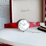 Đồng hồ Fendi Momento White Dial Red Leather Ladies Watch F217034573D1