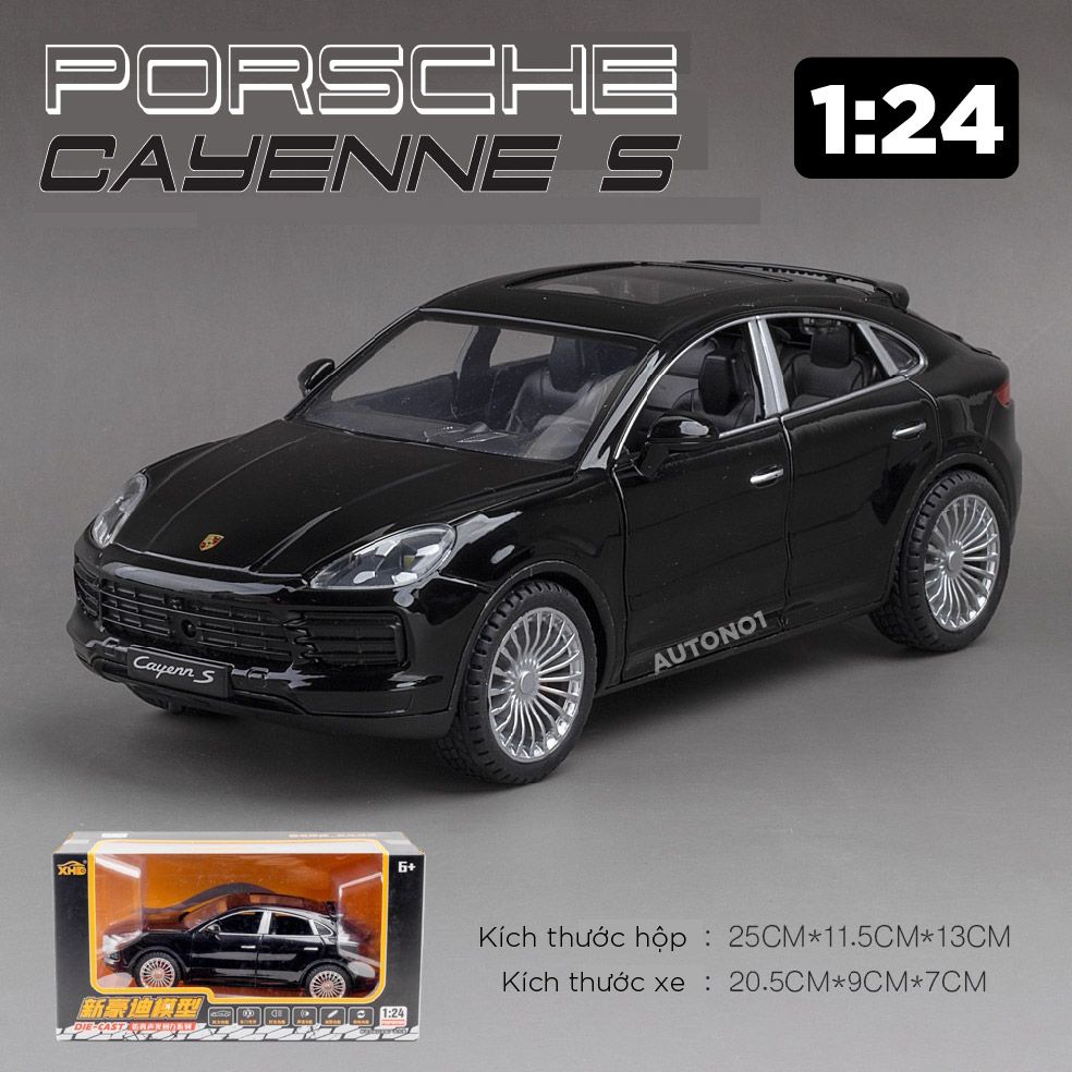  Mô hình xe Porsche Cayenne S full open có đèn và âm thanh tỉ lệ 1:24 XHD Model OT442 