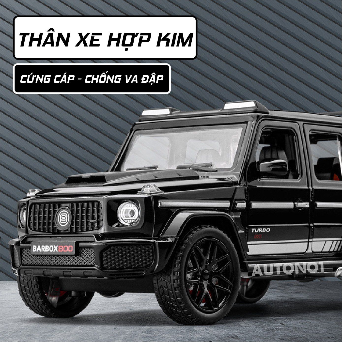  Mô hình xe Mercedes Benz Brabus G800 full open bầu trời sao 1:22 Alloy Model OT435 