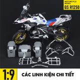  Mô hình moto BMW R 1250 GS ADV tỉ lệ 1:9 Huayi Alloy MT069 