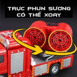  Mô hình xe cứu hỏa trục xoay phun khói tỉ lệ 1:24 Metal DieCast OT446 