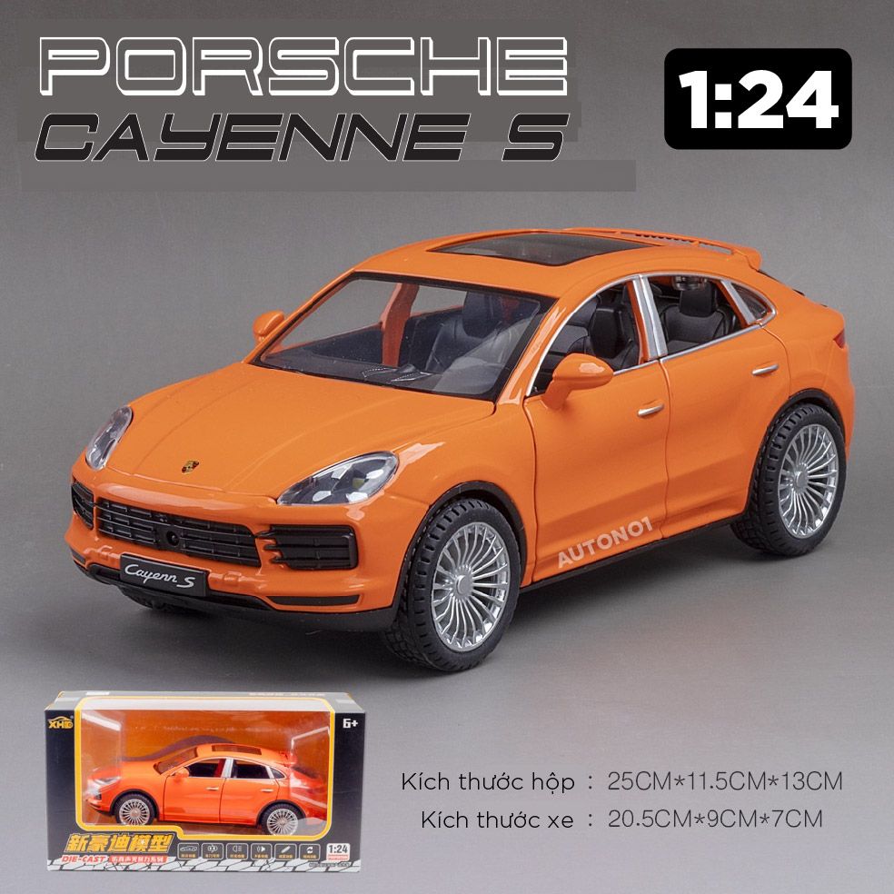  Mô hình xe Porsche Cayenne S full open có đèn và âm thanh tỉ lệ 1:24 XHD Model OT442 