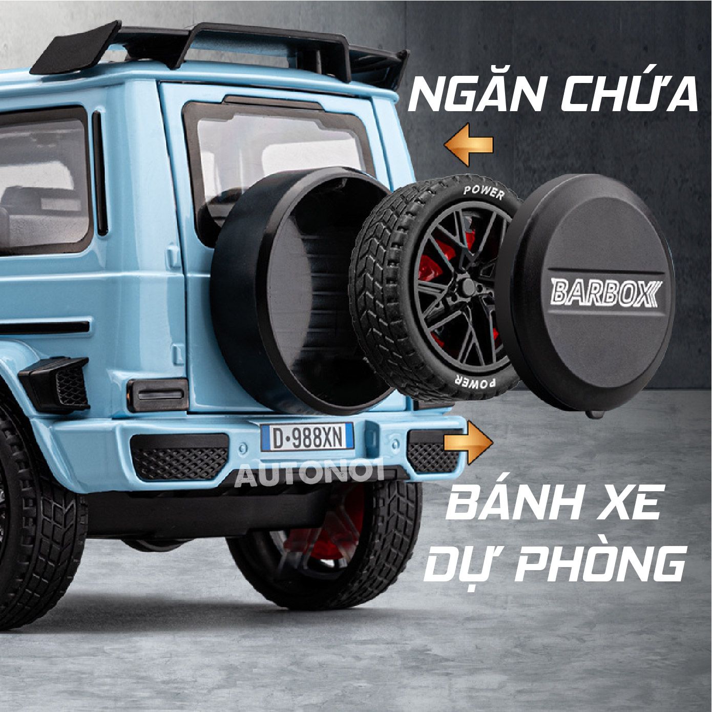  Mô hình xe Mercedes Benz Brabus G800 full open bầu trời sao 1:22 Alloy Model OT435 