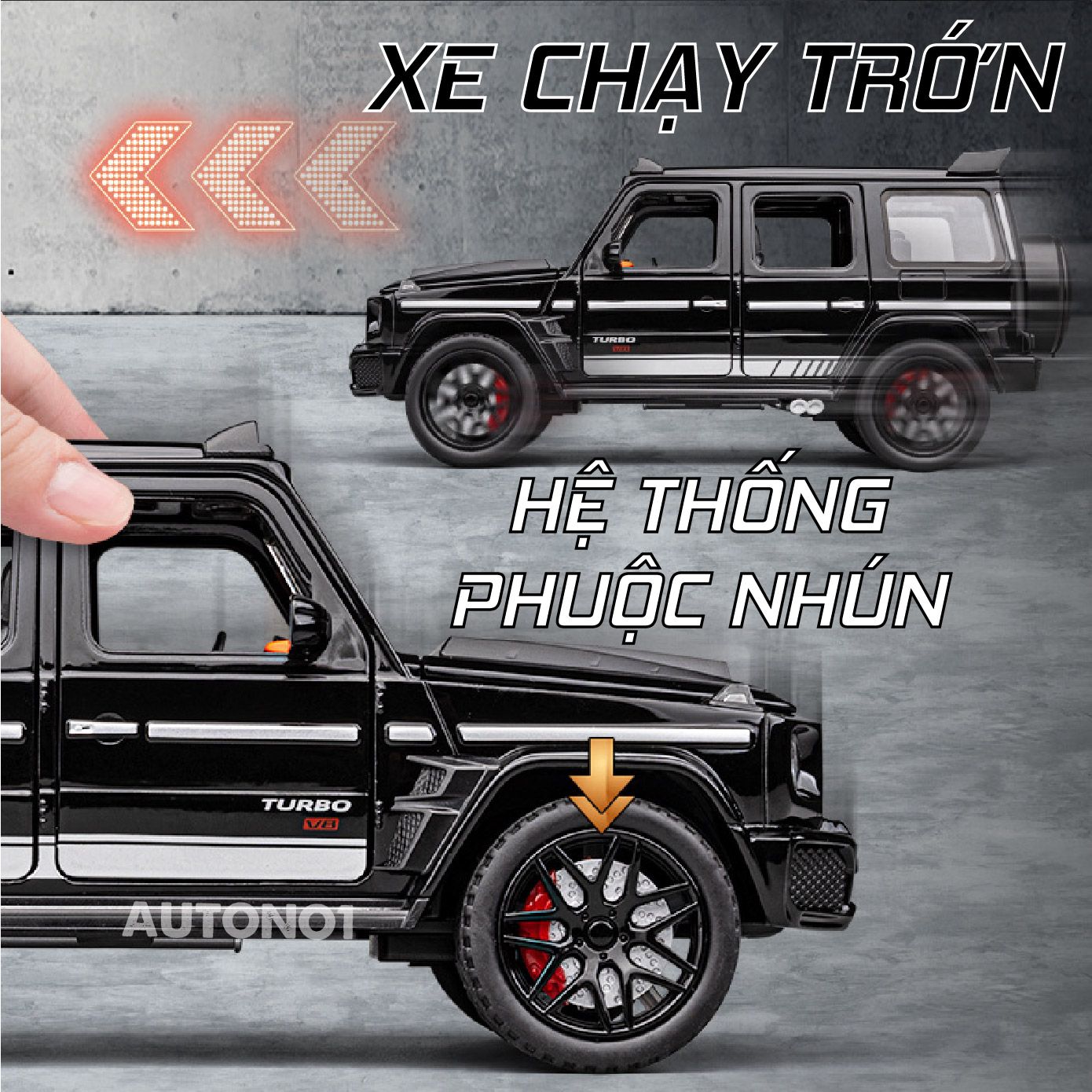  Mô hình xe Mercedes Benz Brabus G800 full open bầu trời sao 1:22 Alloy Model OT435 