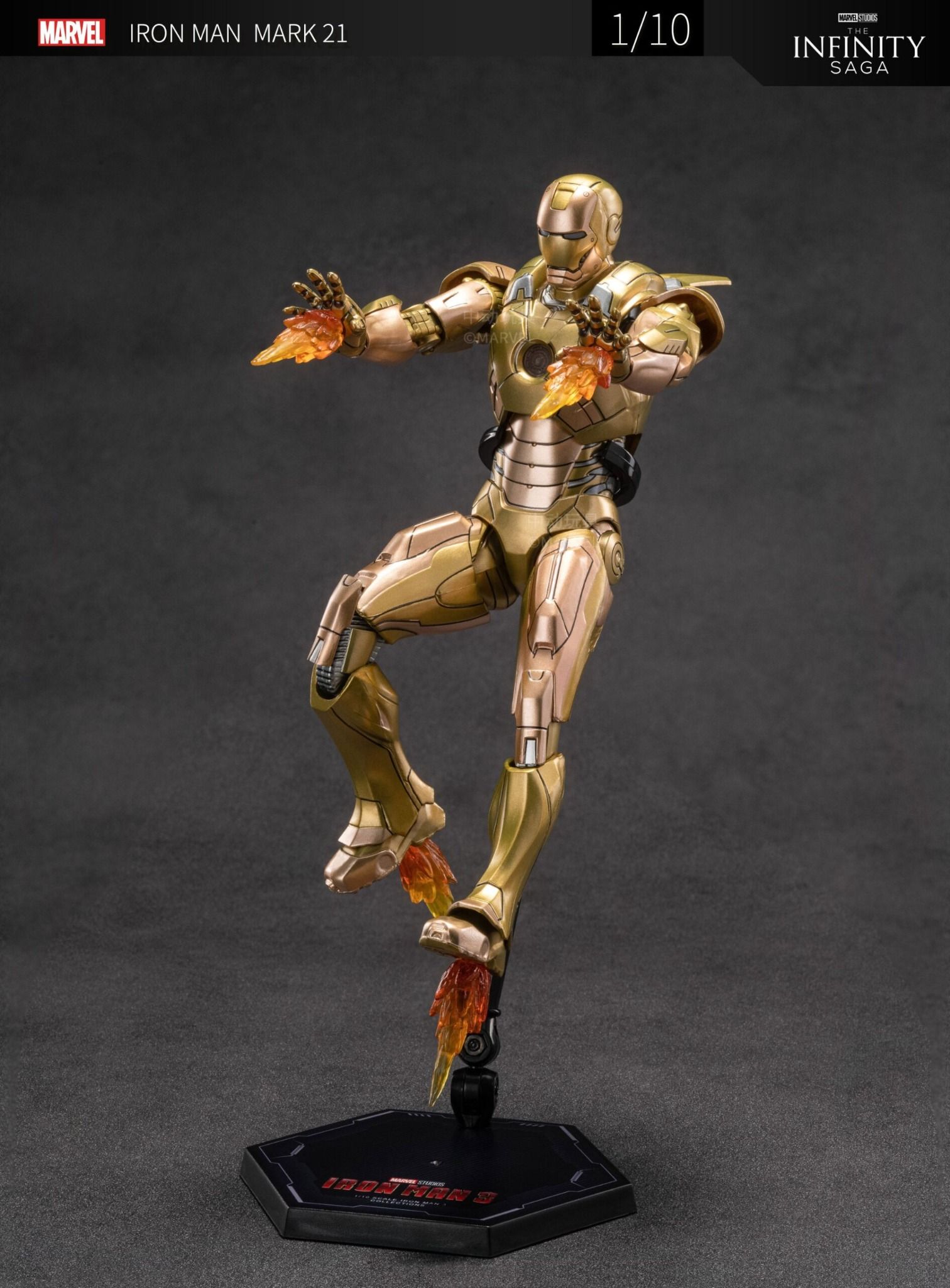 Mô hình nhân vật Marvel Iron man người sắt Mark 21 MK21 SHF Iron man 3 tỉ lệ 1:10 18CM ZD Toys FG262