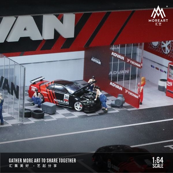 Hộp trưng bày mica mô phỏng Workshop Advan kích thước 30x30x10cm tỉ lệ 1:64 MoreArt MO936105