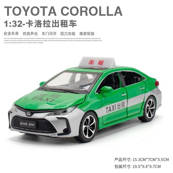 Mô hình xe ô tô Toyota Corolla sedan taxi tỉ lệ 1:32 Alloy model OT224