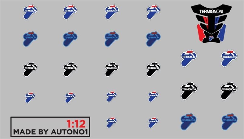 Decal UV dành cho pô các loại dán mọi nền màu cho xe mô hình tỉ lệ 1:12 DC701