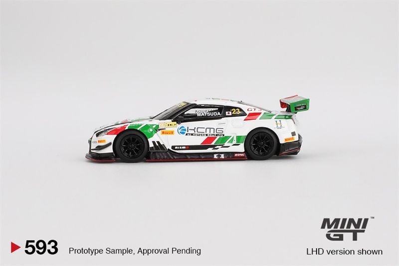 Mô hình xe Nissan GT-R NISMO GT3 #23 KCMG 2018 FIA GT World Cup Macau tỉ lệ 1:64 MiniGT MGT00593-BL
