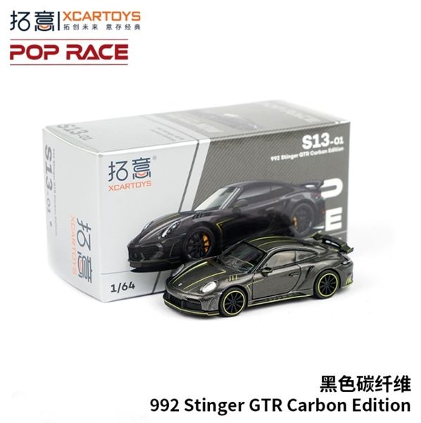 Mô hình xe Porsche 992 Stinger GTR Carbon Edition tỉ lệ 1:64 Poprace S13-01