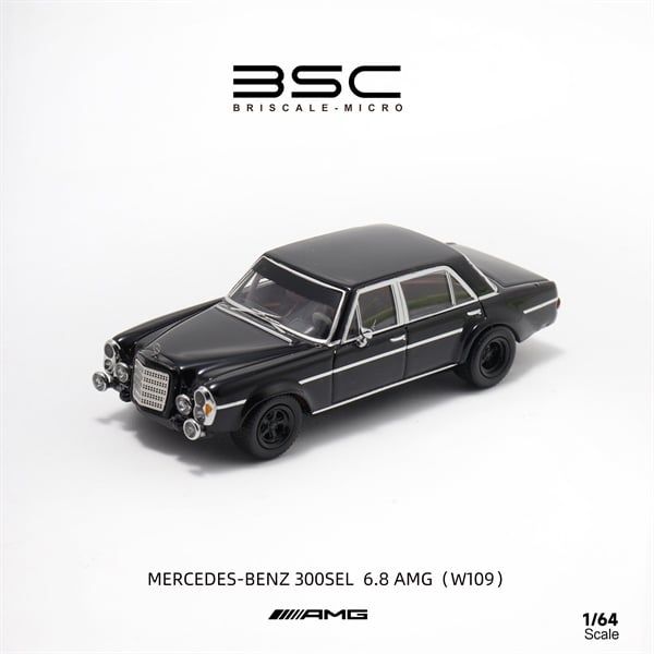 Mô hình xe Mercedes-Benz 300SEL Black tỉ lệ 1:64 Briscale Micro BSC BC640034
