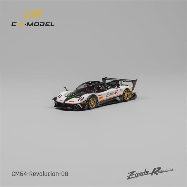Mô hình xe Pagani Zonda Revolucion white có bánh thay thế tỉ lệ 1:64 CM model CM64-REVOLUCION-08