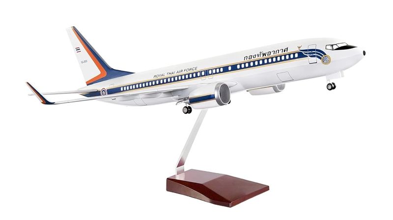 Mô hình máy bay Thủ tướng Thái Lan President of Thailand Boeing B737 47cm có đèn led tự động theo tiếng vỗ tay hoặc chạm MB47058