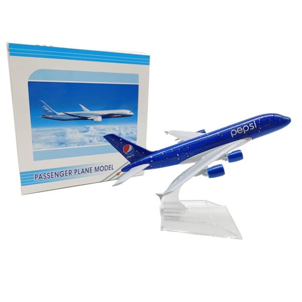 Mô hình máy bay Pepsi Air Airbus A380 kích thước 16cm MB16186