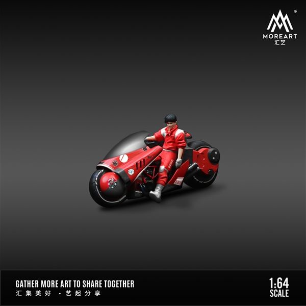 Mô hình set nhân vật figure Akira lái xe mô tô tỉ lệ 1:64 MoreArt MO222037