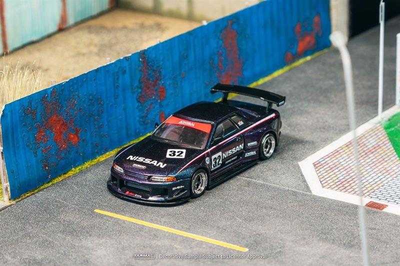 Mô hình xe Nissan Skyline (R32) Widebody Midnight purple tỉ lệ 1:64 Tarmac Works T64G-061-MP