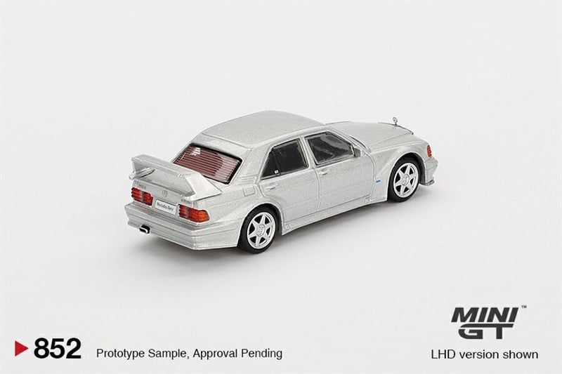 Mô hình xe Mercedes-Benz 190E 2.5-16 Evolution II Astral Silver bản card tỉ lệ 1:64 MiniGT MGT00852-BL