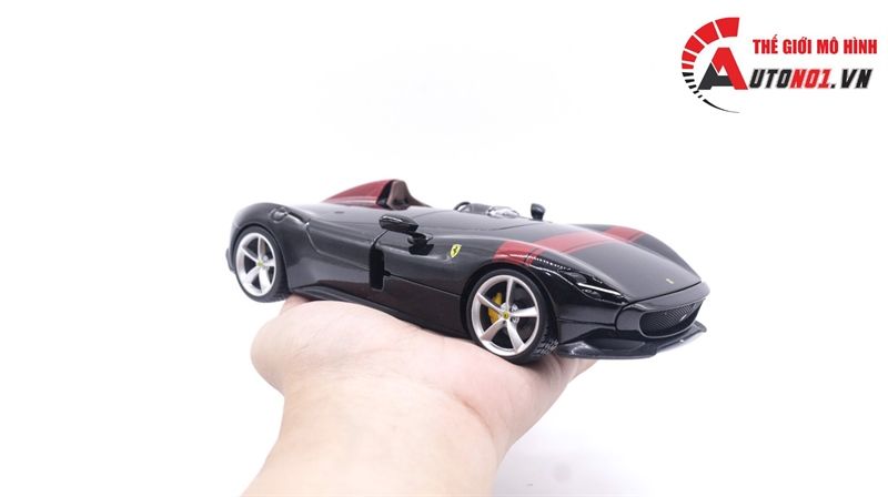 Mô hình xe Ferrari Monza Sp1 Sports tỉ lệ 1:24 black Bburago 18-26027 BK OT037