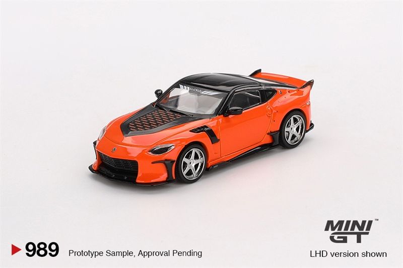 Mô hình xe Nissan Z VeilSide FFZ400 Orange bản card tỉ lệ 1:64 MiniGT MGT00989