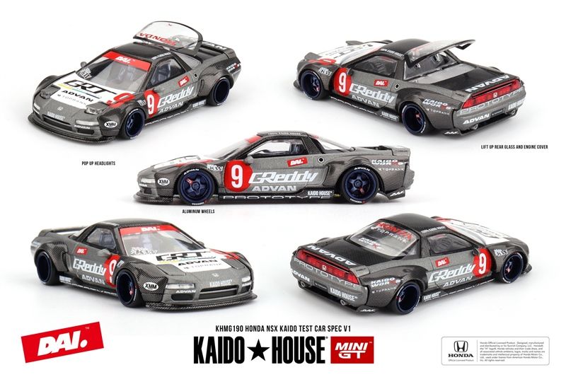 Mô hình xe Honda NSX Kaido Test Car Spec V1 tỉ lệ 1:64 Kaido House KHMG190