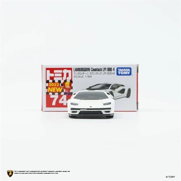 Mô hình xe Lamborghini Countach LPI800-4 White No.74 tỉ lệ 1:64 Tomica 188131