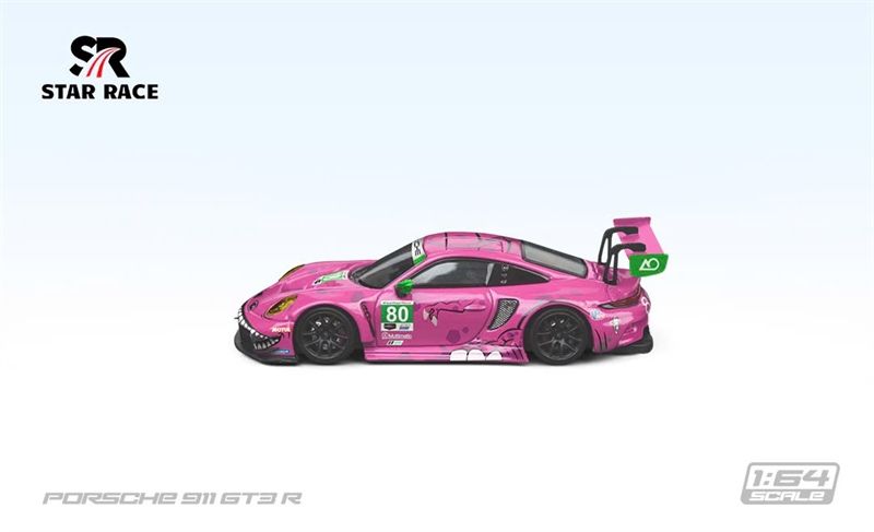 Mô hình xe Porsche 911 GT3 Tyrannosaurus pink tỉ lệ 1:64 STAR RACE SR64003