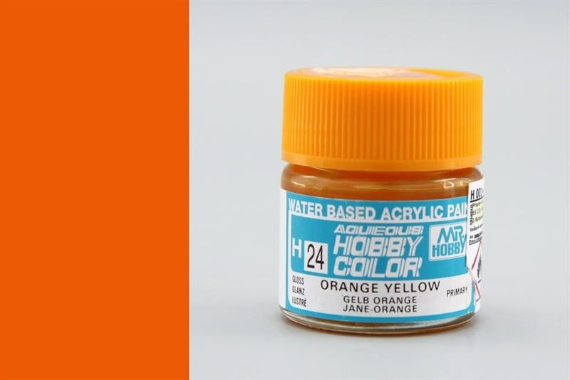 Acrylic H24 orange yelllow sơn mô hình vàng cam 10ml Mr.Hobby H24