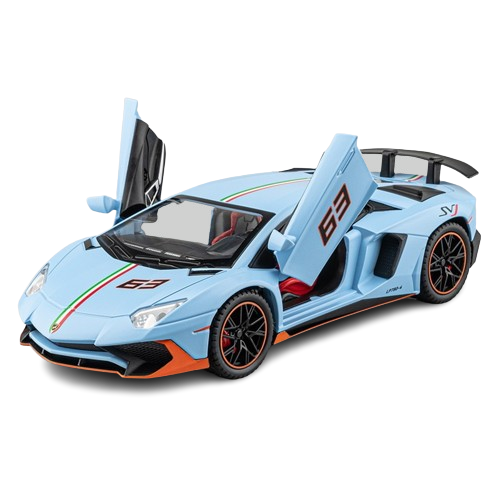 Mô hình xe Lamborghini LP780 Svj tỉ lệ 1:22 Alloy Model OT424