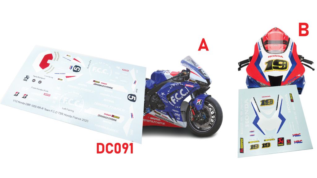 DECAL NƯỚC HONDA CBR1000RR 1:12 DC091