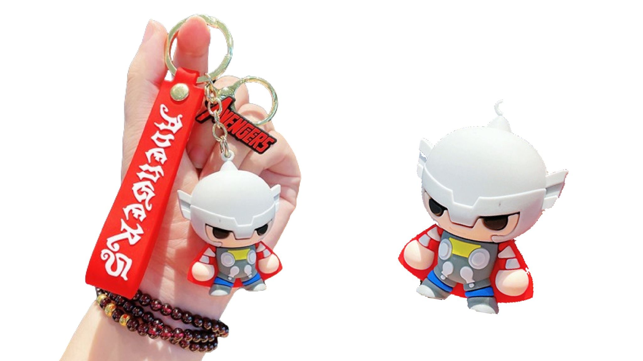 Móc khóa nhựa dẻo - silicon siêu anh hùng Marvel Thần sấm Thor Avengers MK008