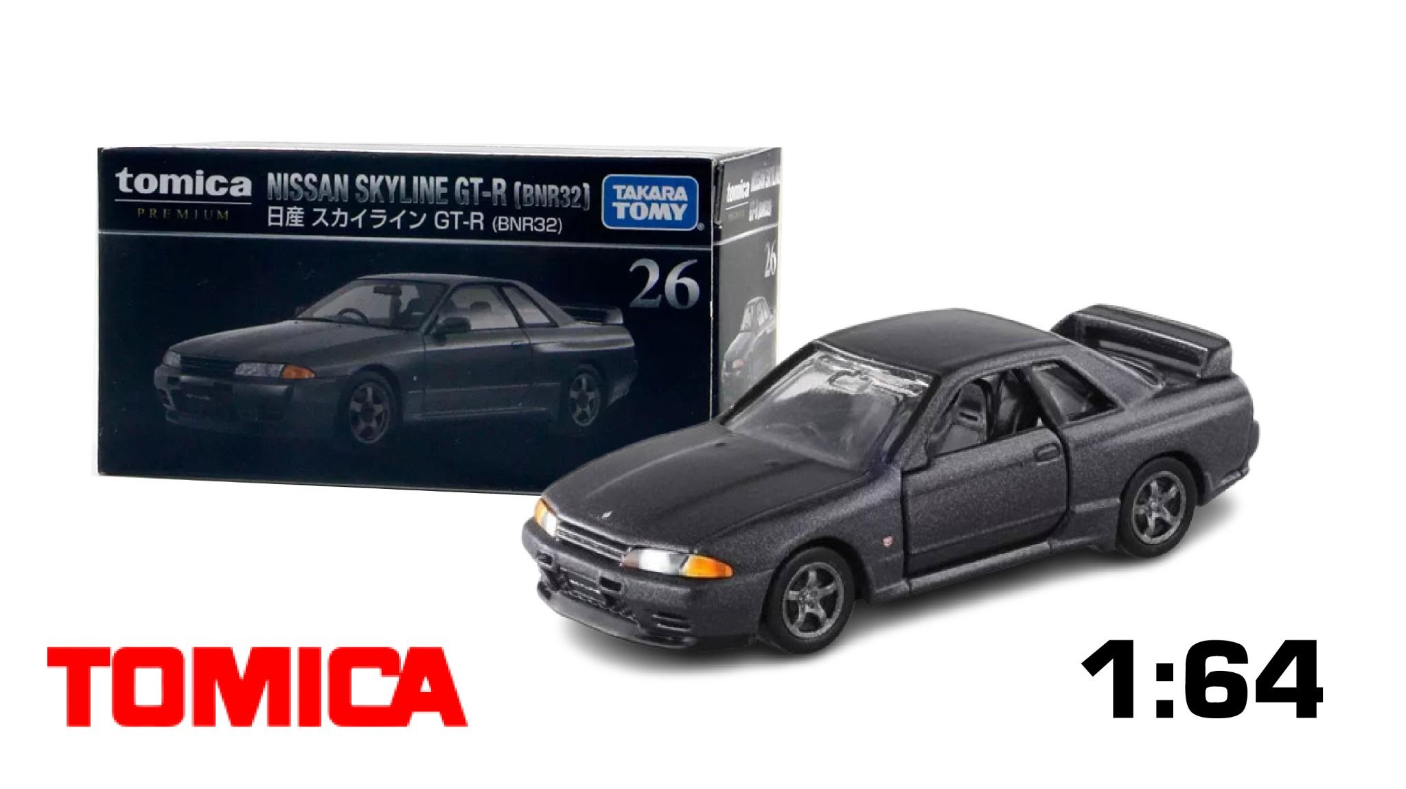 Mô hình xe Nissan Skyline GTR R32 ( BNR32 ) No.26 tỉ lệ 1:64 Tomica Premium 108924