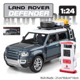  Mô hình xe ô tô Land rover Defender full open có phụ kiện đi kèm - có đèn có âm thanh tỉ lệ 1:24 Chezhi OT440 