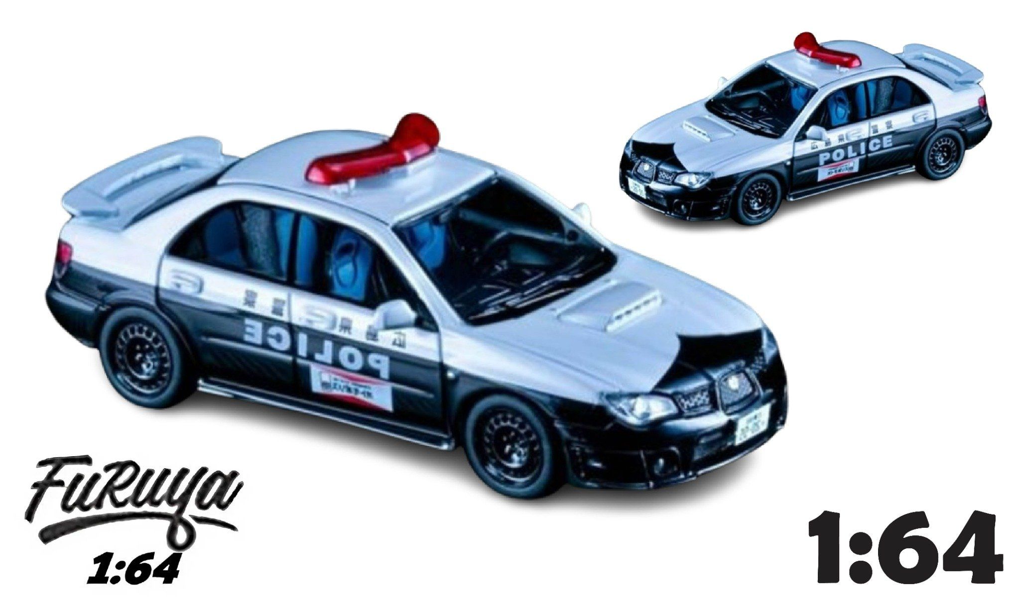 Mô hình xe Subaru Impreza Gen 9 Police Hiroshima Prefectural tỉ lệ 1:64 Furuya OT64297