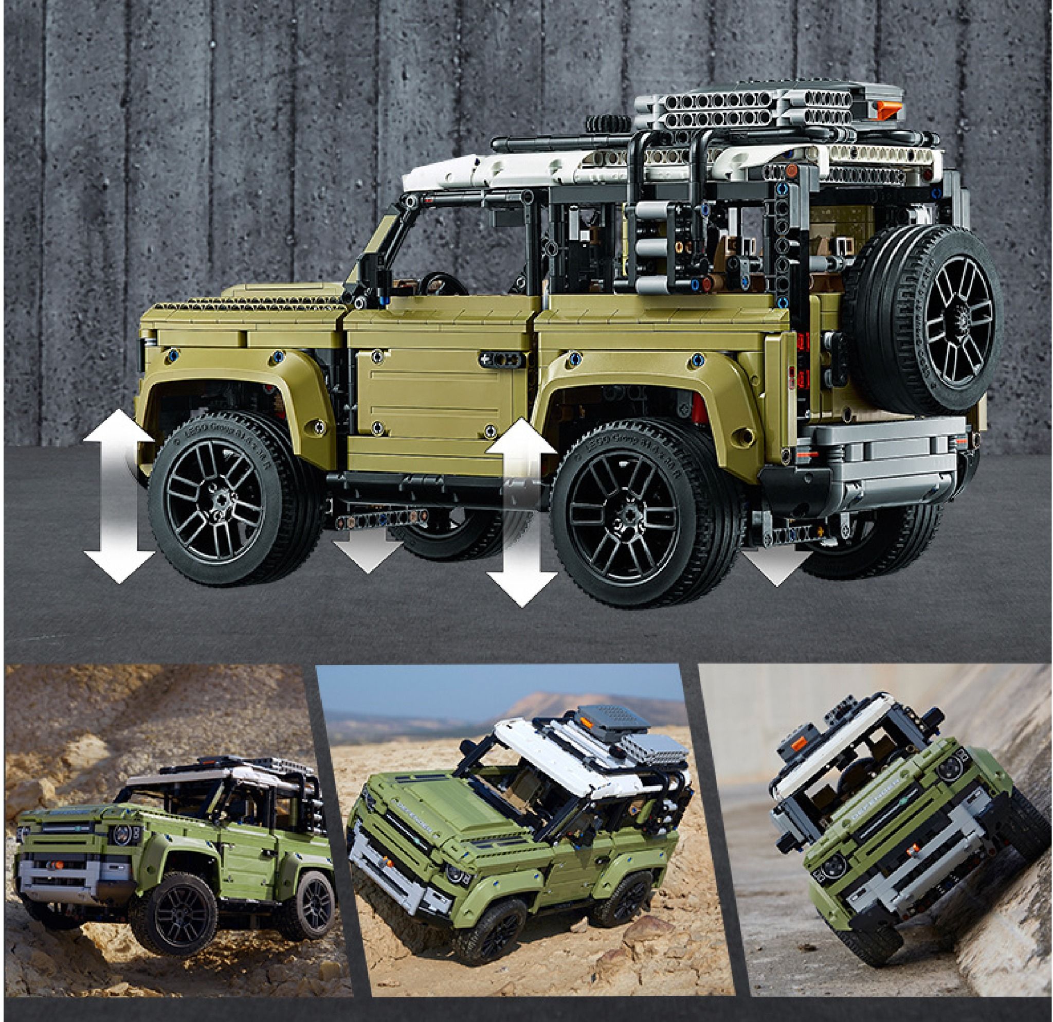  Mô hình xe ô tô lắp ghép Land Rover Defender 2573 pcs tỉ lệ 1:5 LG017 