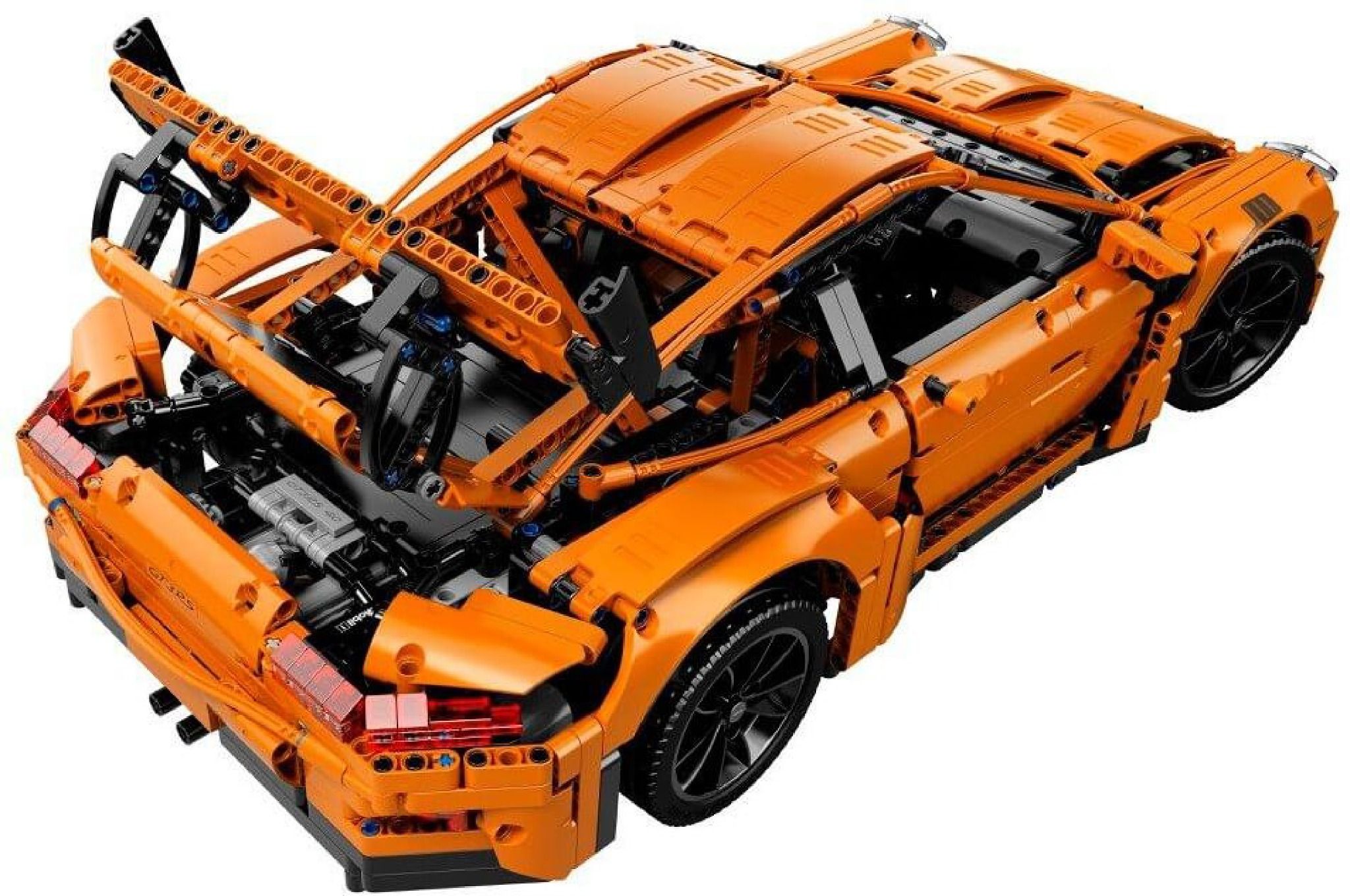  Mô hình xe ô tô lắp ghép Porsche 911 Gt3 RS Orange 2758 pcs tỉ lệ 1:8 LG024 