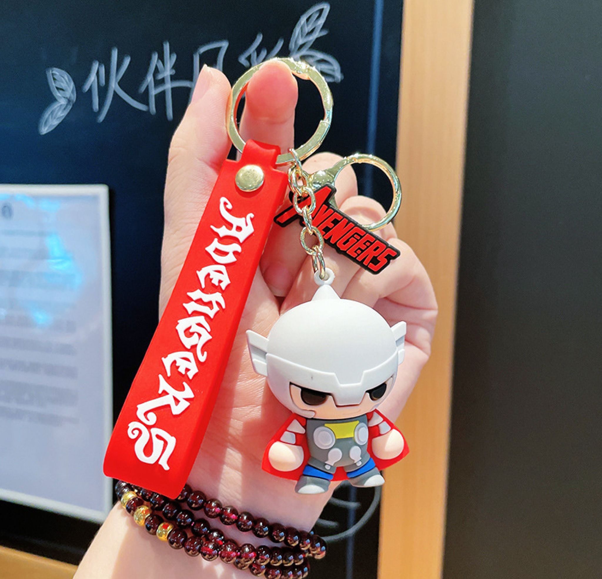 Móc khóa nhựa dẻo - silicon siêu anh hùng Marvel Thần sấm Thor Avengers MK008