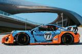  Mô hình xe ô tô lắp ghép Porsche 911 Gt3 RS Gulf racing 2703 pcs tỉ lệ 1:8 LG025 