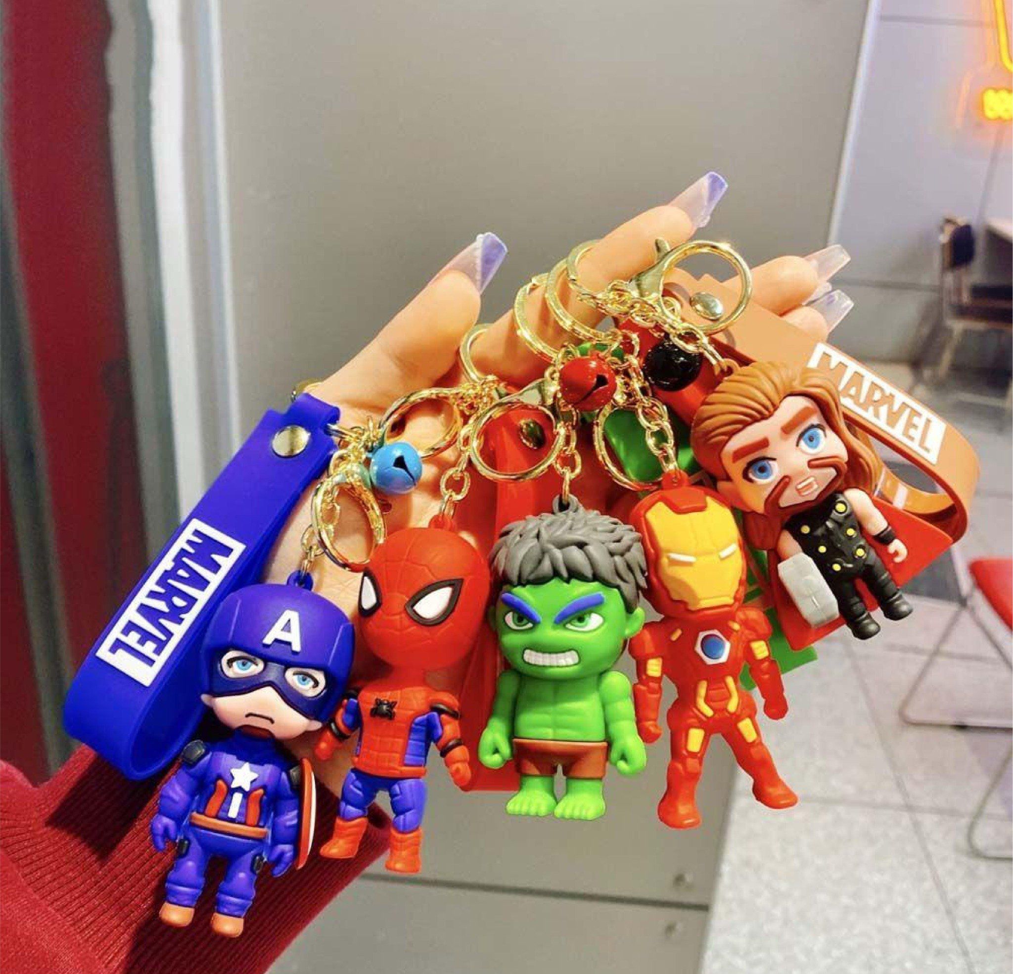 Móc khóa nhựa dẻo - silicon siêu anh hùng Marvel Hulk khổng lồ xanh Avengers MK009