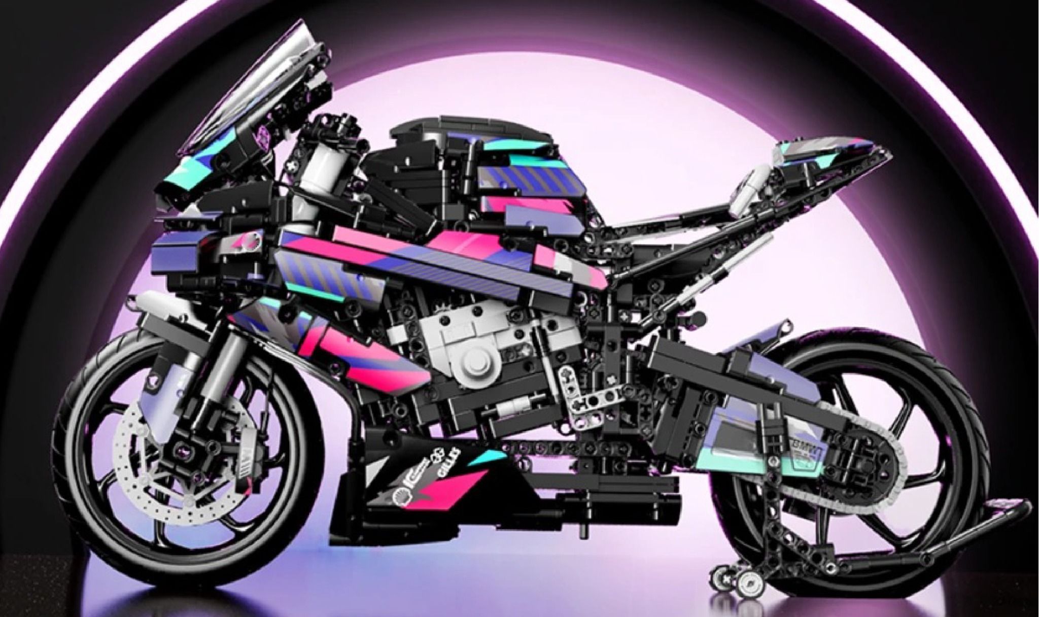 Mô hình xe mô tô lắp ghép BMW M1000RR CyberPunk Technic 1920 pcs tỉ lệ 1:5 LG027