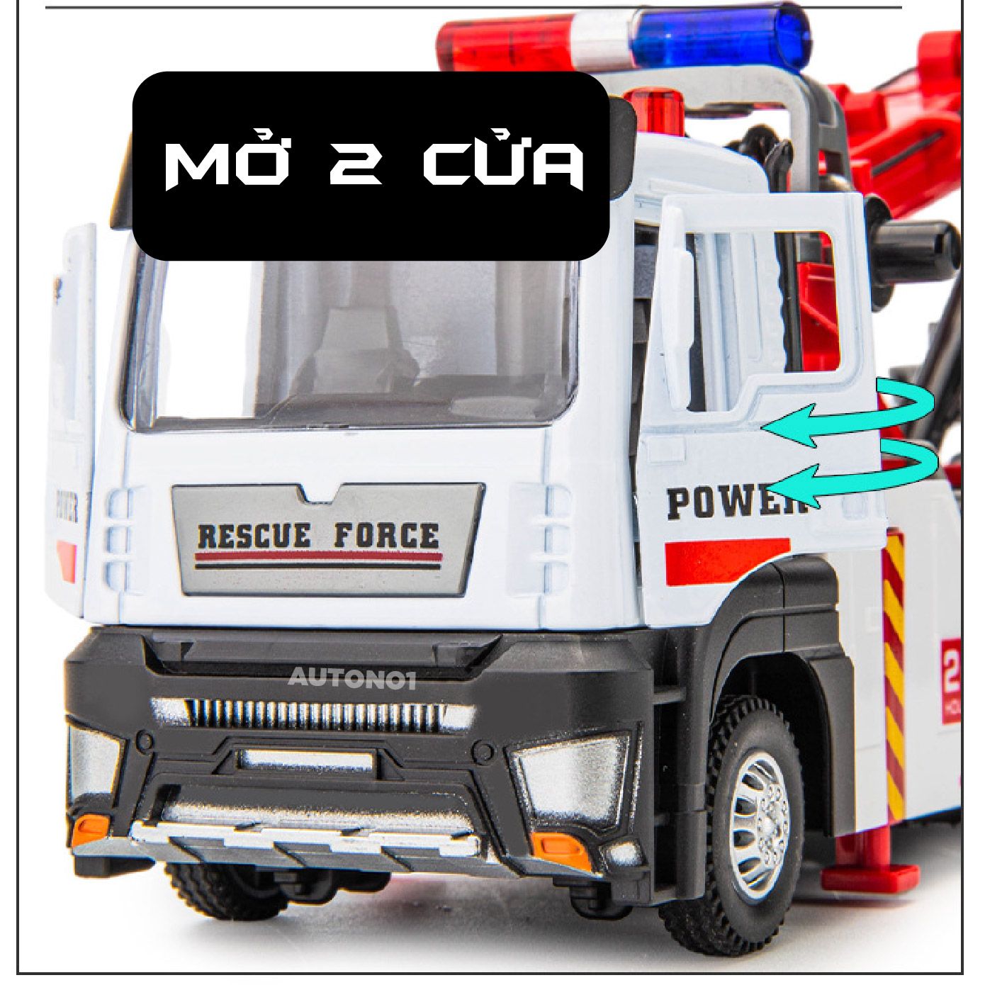 Mô hình xe cứu hộ cần móc bằng hợp kim tỉ lệ 1:32 Alloy Model OT476