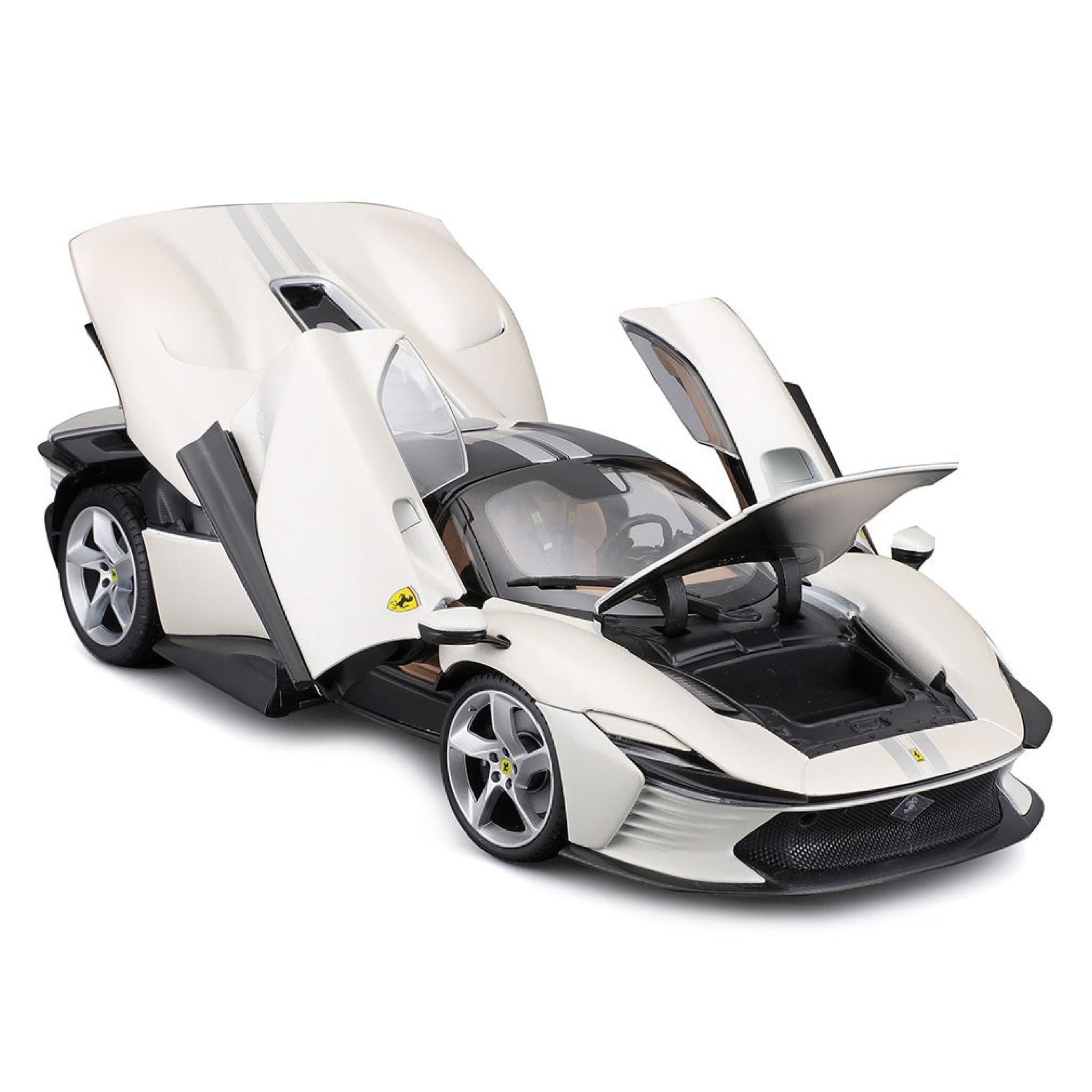 Mô hình xe Ferrari Daytona SP3 Signature white full open - hộp xốp tỉ lệ 1:18 Bburago 18-16912 WT OT18009