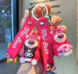  Móc khóa nhựa dẻo - silicon gấu dâu Lotso Mei-bear MK012 