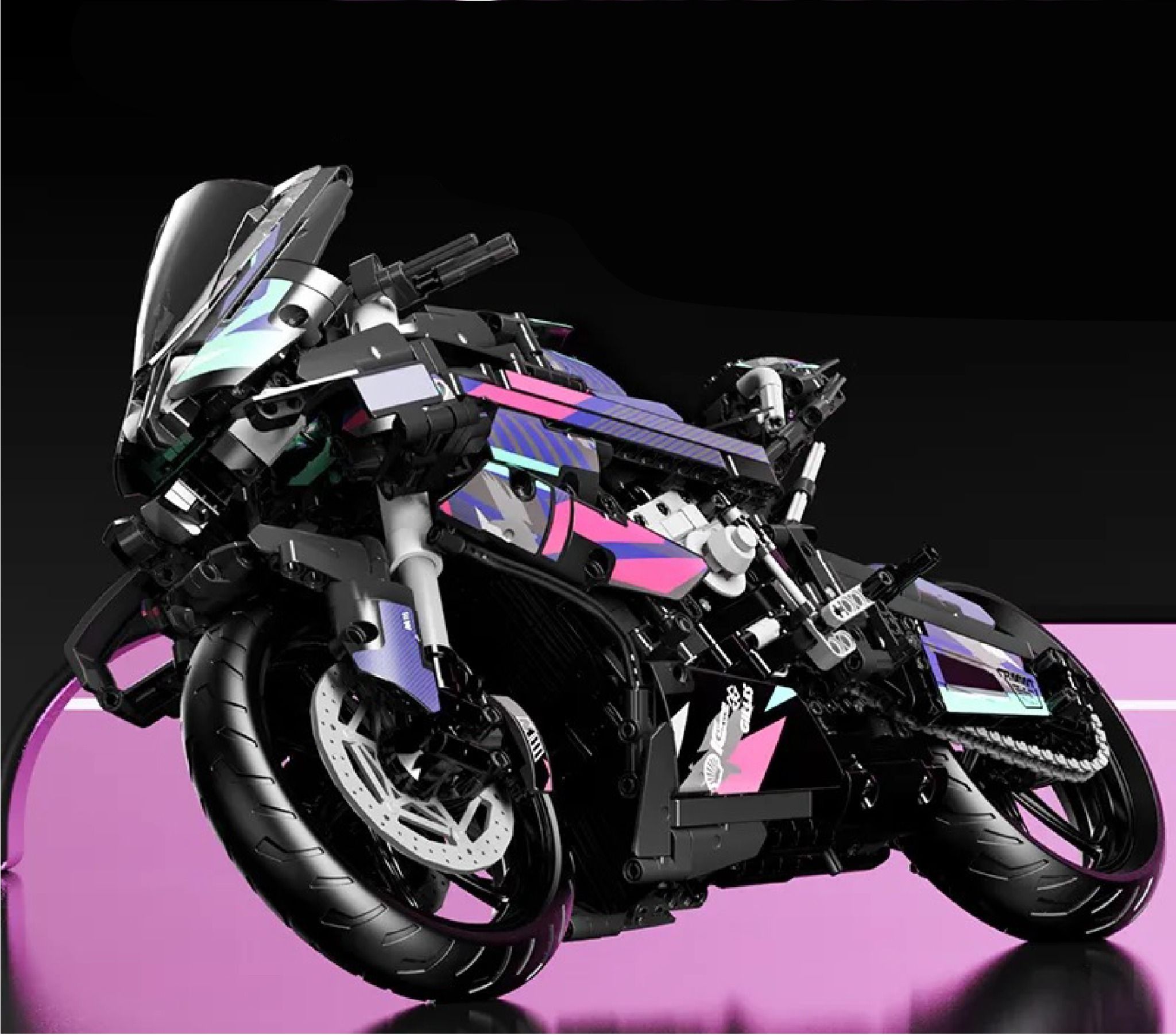 Mô hình xe mô tô lắp ghép BMW M1000RR CyberPunk Technic 1920 pcs tỉ lệ 1:5 LG027
