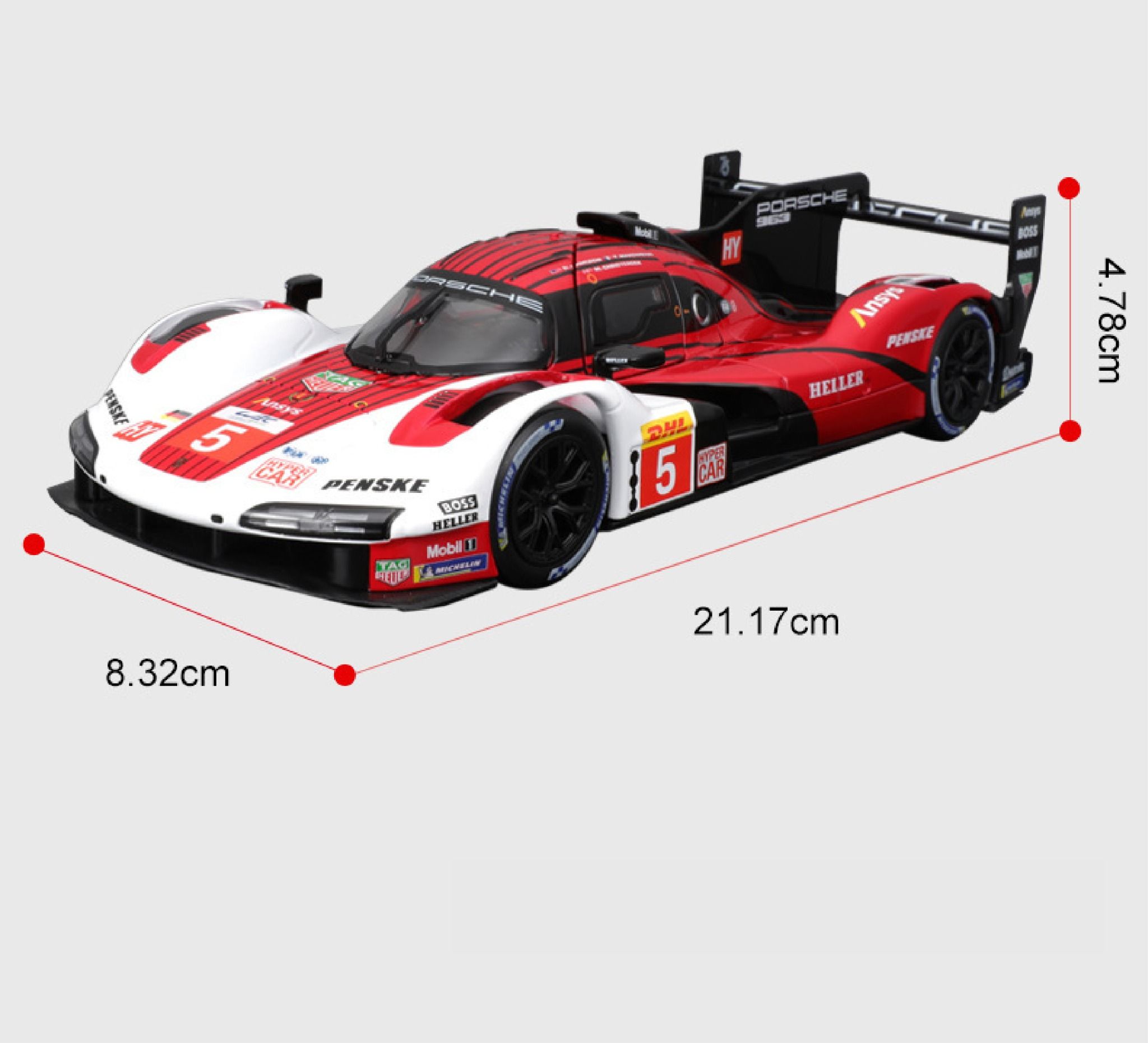 Mô hình xe Porsche 963 có đế 1:24 Bburago có bản quyền chính hãng 18-28022 OT419