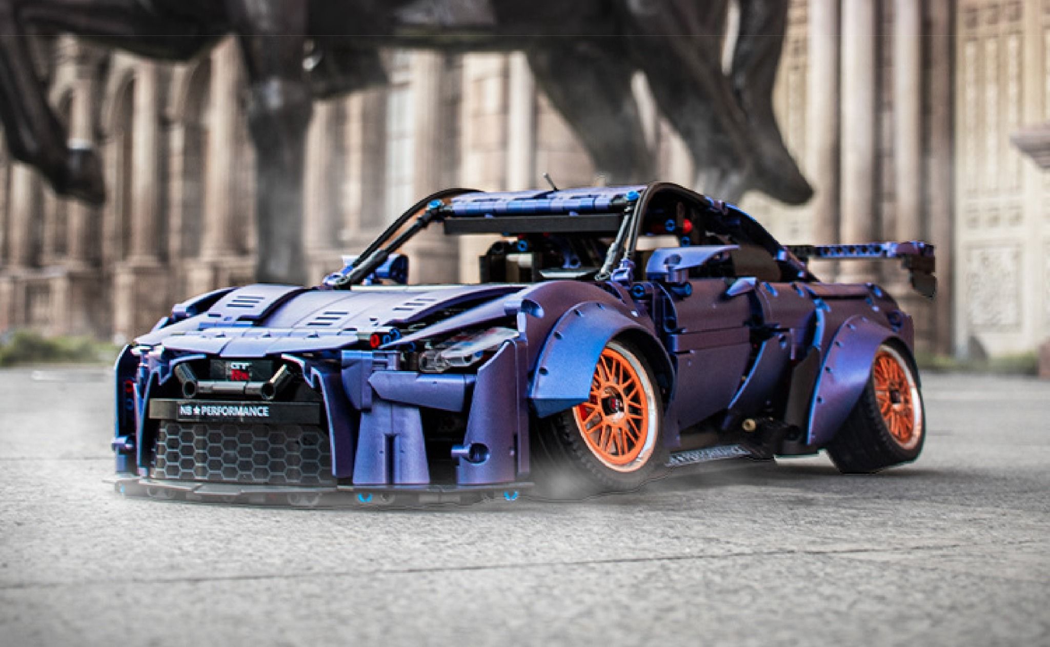  Mô hình xe ô tô lắp ghép Nissan GTR R35 JDM body kit 2382 pcs tỉ lệ 1:10 LG022 