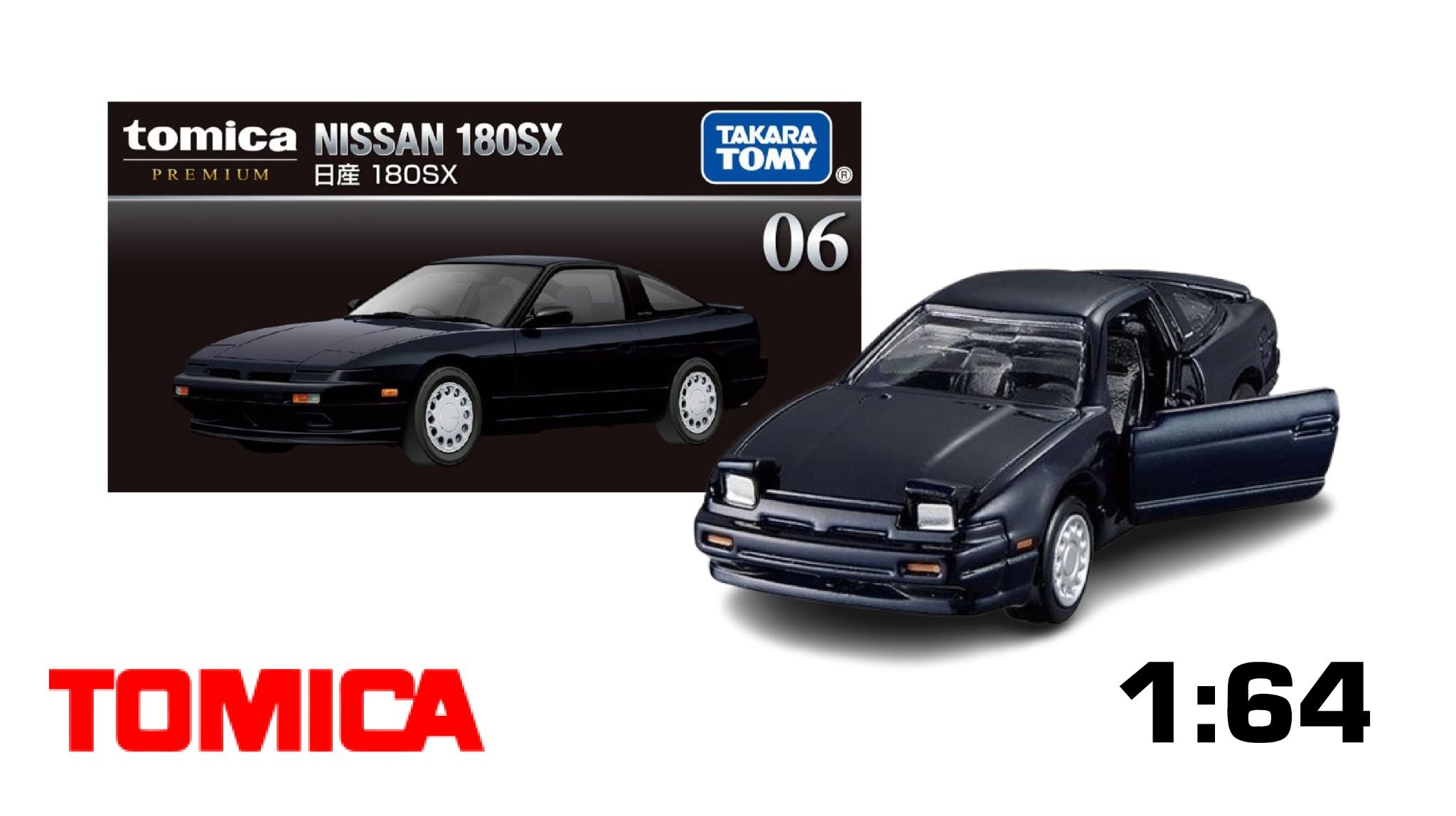 Mô hình xe Nissan 180SX No.06 tỉ lệ 1:64 Tomica Premium 951636